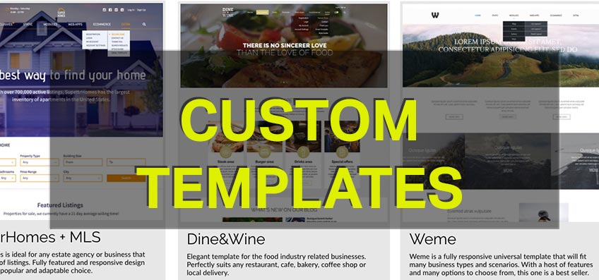 Web Design Re-imagined Using Custom Templates